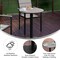 Emma and Oliver Fena 24" Round Outdoor Dining Table with Faux Teak Poly Slats and Steel Frame